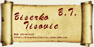 Biserko Tišović vizit kartica